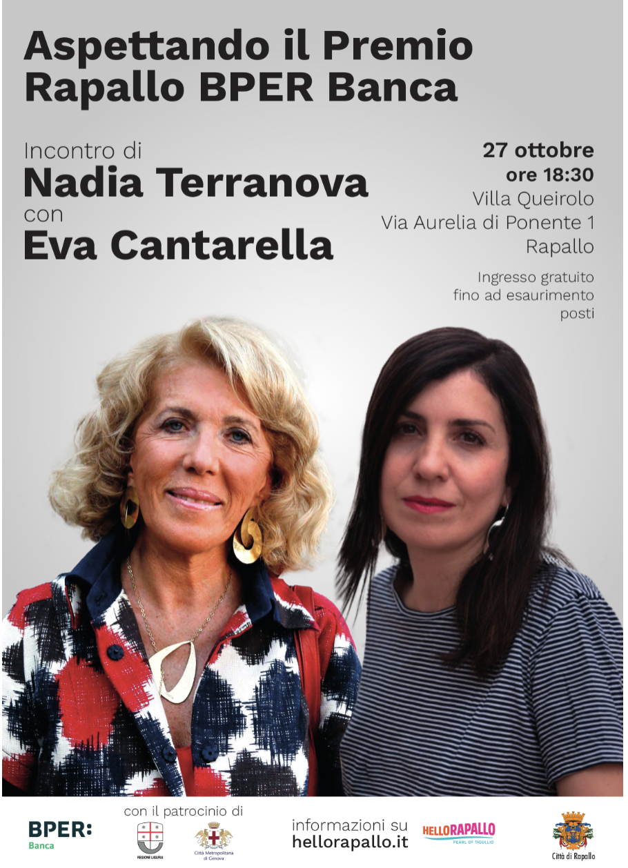 A Villa Queirolo si svolge l'incontro tra Eva Cantarella e Nadia Terranova  per Aspettando il Premio Rapallo